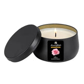 Rose Scented Candle in Black Tin – Elegant & Romantic